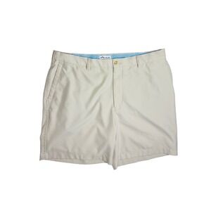 Peter Millar Salem Performance Shorts 38 Ivory Classic Fit Casual 6.5" Inseam